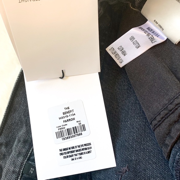 GOLDSIGN Benefit High Rise Relaxed Straight Farrow Cotton Jeans - Picture 11 of 13